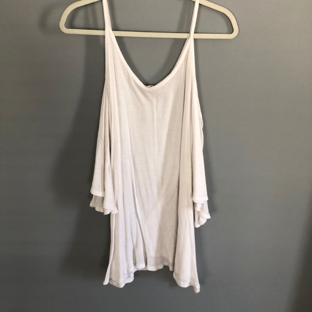 White Off The Shoulder Shirt